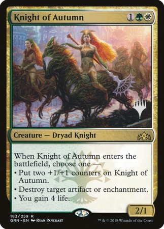 Knight of Autumn [Guilds of Ravnica Promos] | Jack's On Queen