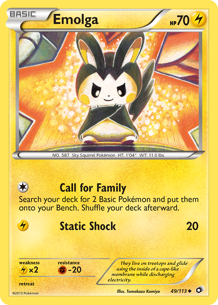 Emolga (49/113) [Black & White: Legendary Treasures] | Jack's On Queen