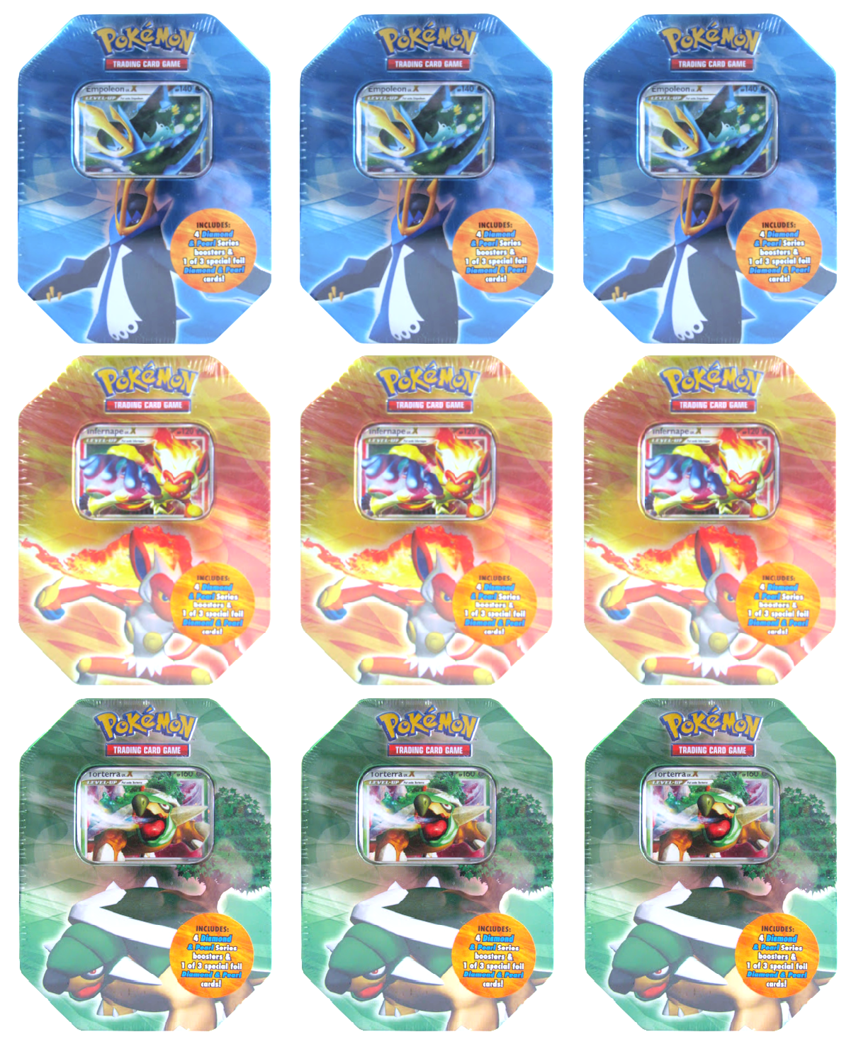 Diamond & Pearl - Collector's Tin Display (Infernape/Empoleon/Torterra) | Jack's On Queen