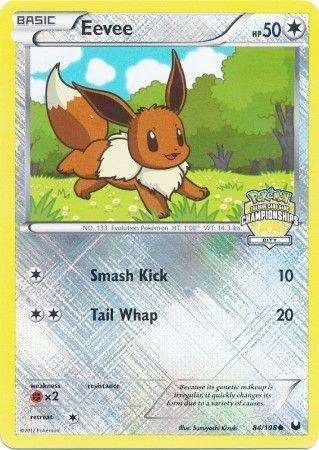 Eevee (84/108) (City Championship Promo) [Black & White: Dark Explorers] | Jack's On Queen