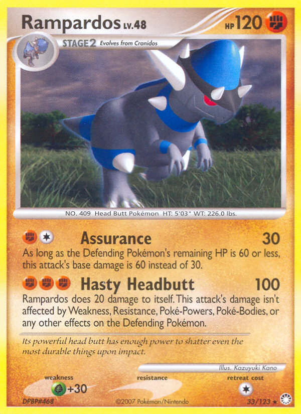Rampardos (33/123) [Diamond & Pearl: Mysterious Treasures] | Jack's On Queen