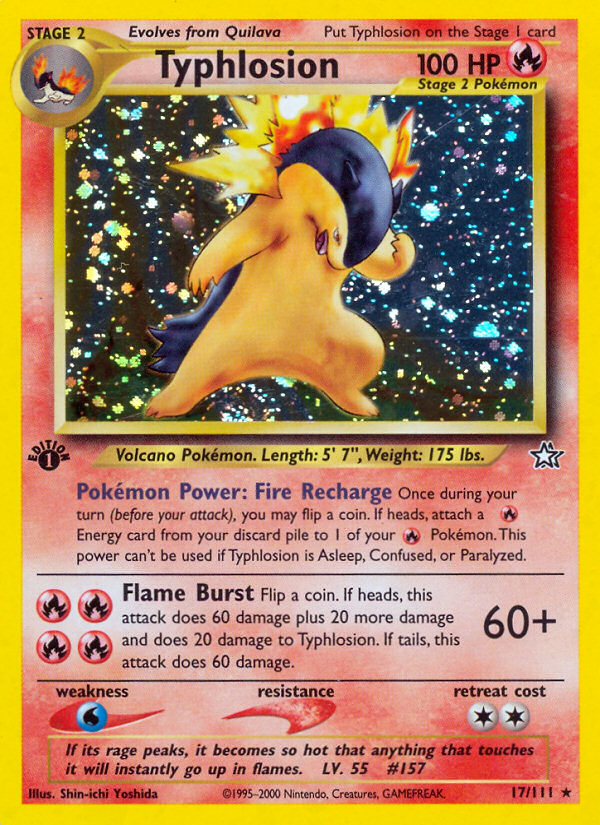 Typhlosion (17/111) [Neo Genesis 1st Edition] | Jack's On Queen