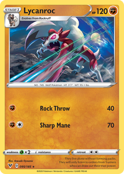 Lycanroc (095/185) [Sword & Shield: Vivid Voltage] | Jack's On Queen