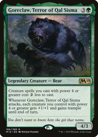 Goreclaw, Terror of Qal Sisma [Core Set 2019] | Jack's On Queen