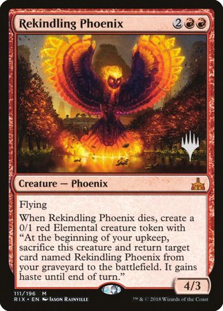 Rekindling Phoenix [Rivals of Ixalan Promos] | Jack's On Queen