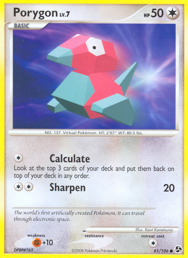 Porygon (81/106) [Diamond & Pearl: Great Encounters] | Jack's On Queen