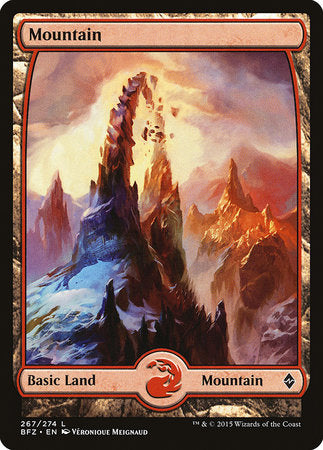 Mountain (267) - Full Art [Battle for Zendikar] | Jack's On Queen