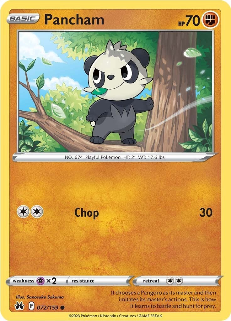 Pancham (072/159) [Sword & Shield: Crown Zenith] | Jack's On Queen