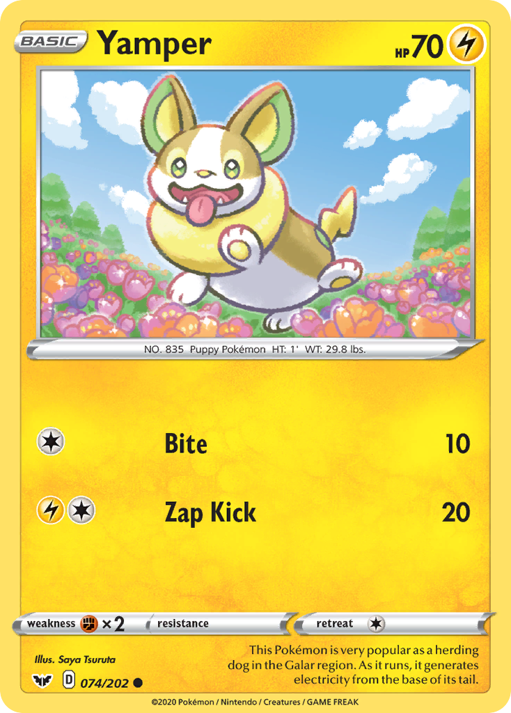 Yamper (074/202) [Sword & Shield: Base Set] | Jack's On Queen