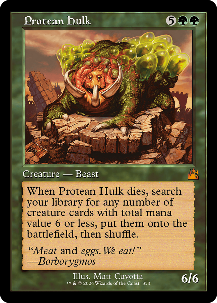 Protean Hulk (Retro Frame) [Ravnica Remastered] | Jack's On Queen