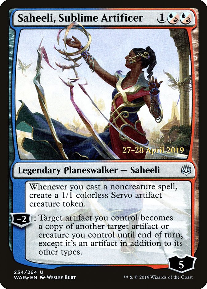 Saheeli, Sublime Artificer  [War of the Spark Prerelease Promos] | Jack's On Queen