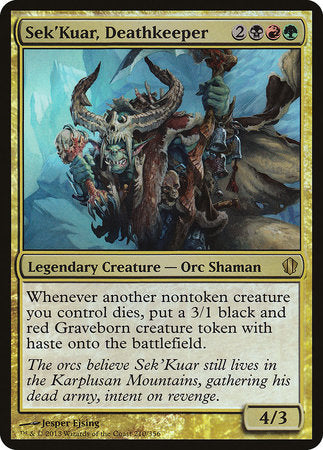 Sek'Kuar, Deathkeeper (Commander 2013) [Commander 2013 Oversized] | Jack's On Queen