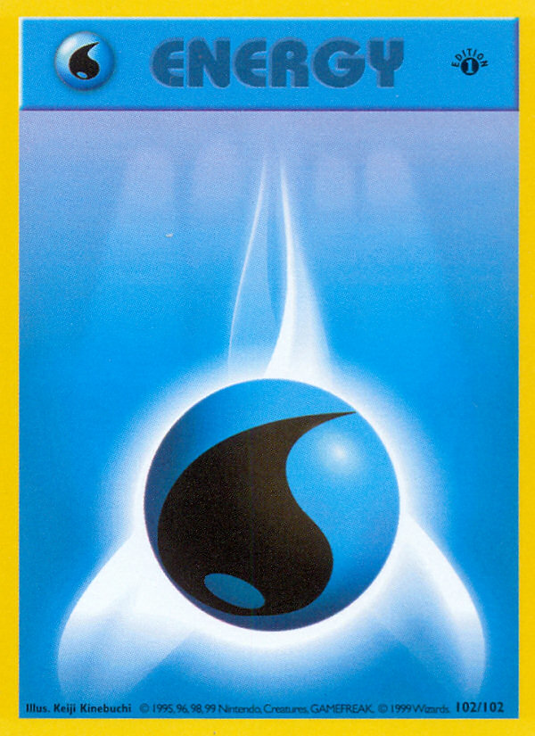 Water Energy (102/102) (Shadowless) [Base Set 1st Edition] | Jack's On Queen