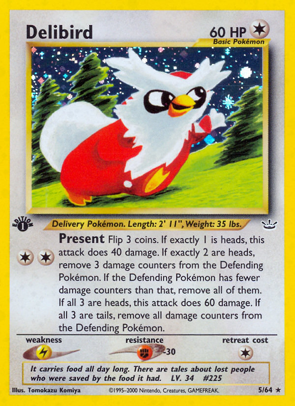 Delibird (5/64) [Neo Revelation 1st Edition] | Jack's On Queen