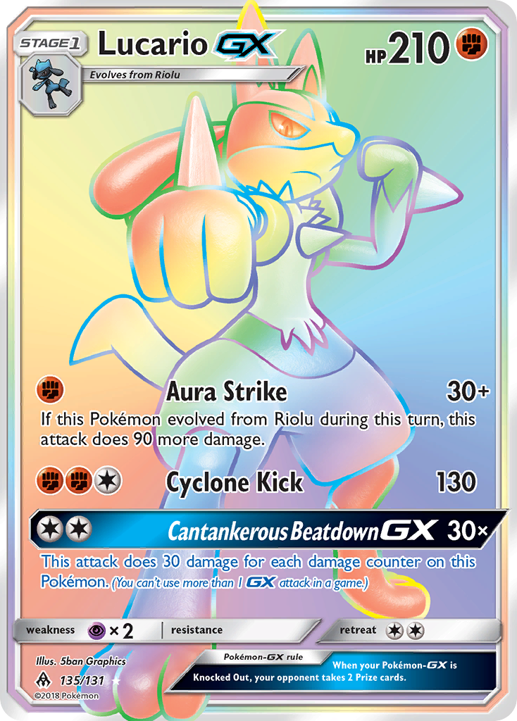 Lucario GX (135/131) [Sun & Moon: Forbidden Light] | Jack's On Queen