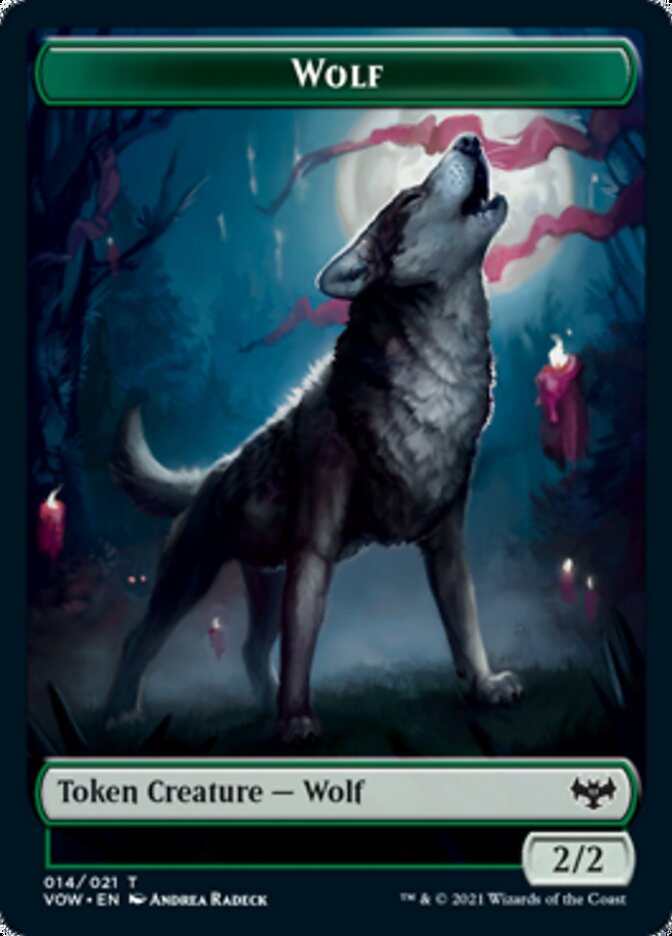 Blood // Wolf (014) Double-sided Token [Innistrad: Crimson Vow Tokens] | Jack's On Queen