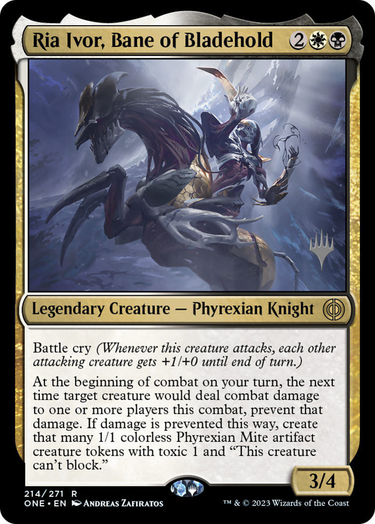 Ria Ivor, Bane of Bladehold (Promo Pack) [Phyrexia: All Will Be One Promos] | Jack's On Queen