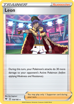 Leon (154/185) [Sword & Shield: Vivid Voltage] | Jack's On Queen