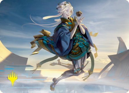 Moonfolk Puzzlemaker Art Card (Gold-Stamped Signature) [Kamigawa: Neon Dynasty Art Series] | Jack's On Queen