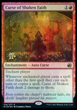 Curse of Shaken Faith [Innistrad: Midnight Hunt Prerelease Promos] | Jack's On Queen