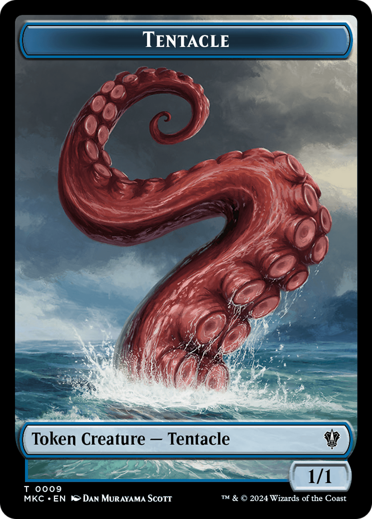 Tentacle // Koma's Coil Double-Sided Token [Murders at Karlov Manor Commander Tokens] | Jack's On Queen