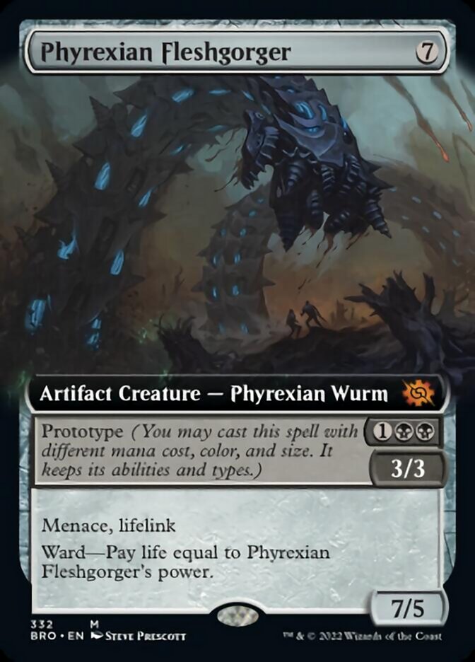 Phyrexian Fleshgorger (Extended Art) [The Brothers' War] | Jack's On Queen