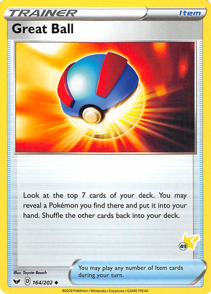 Great Ball (164/202) (Pikachu Stamp #49) [Battle Academy 2022] | Jack's On Queen