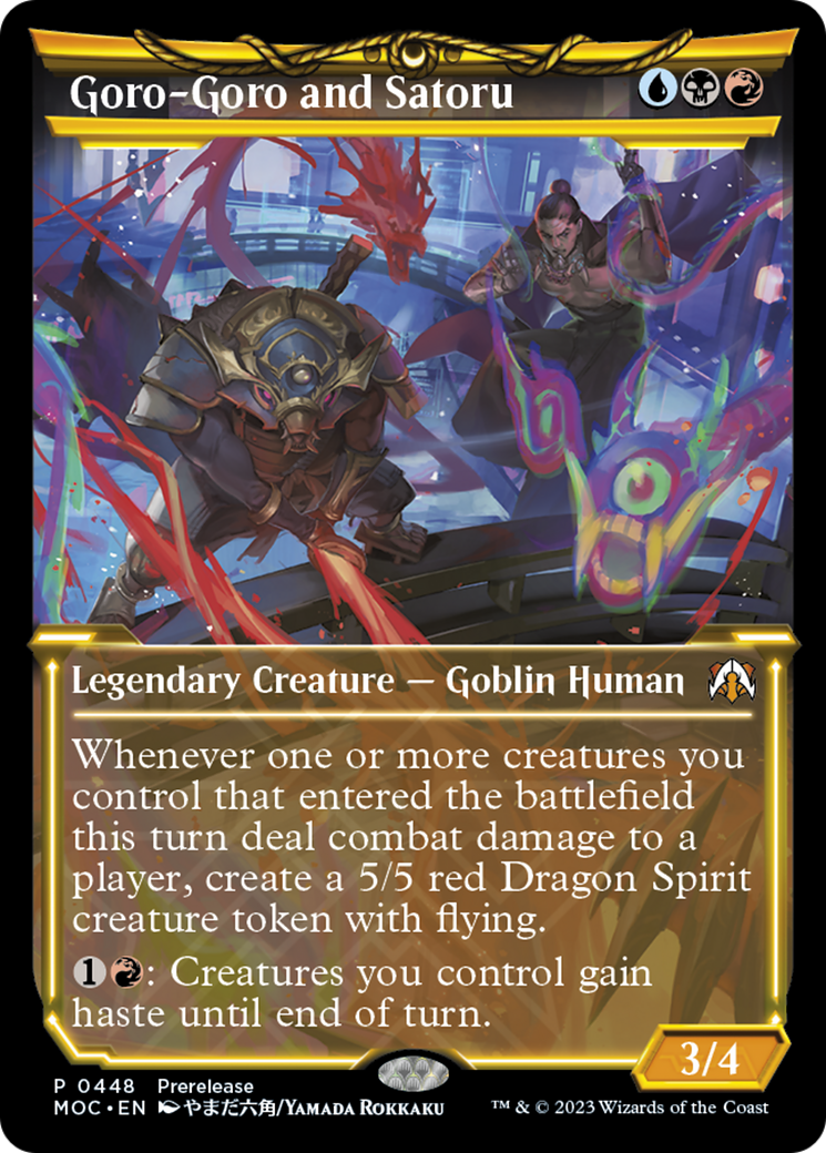 Goro-Goro and Satoru (Showcase Planar Booster Fun) [March of the Machine Commander Prerelease Promos] | Jack's On Queen