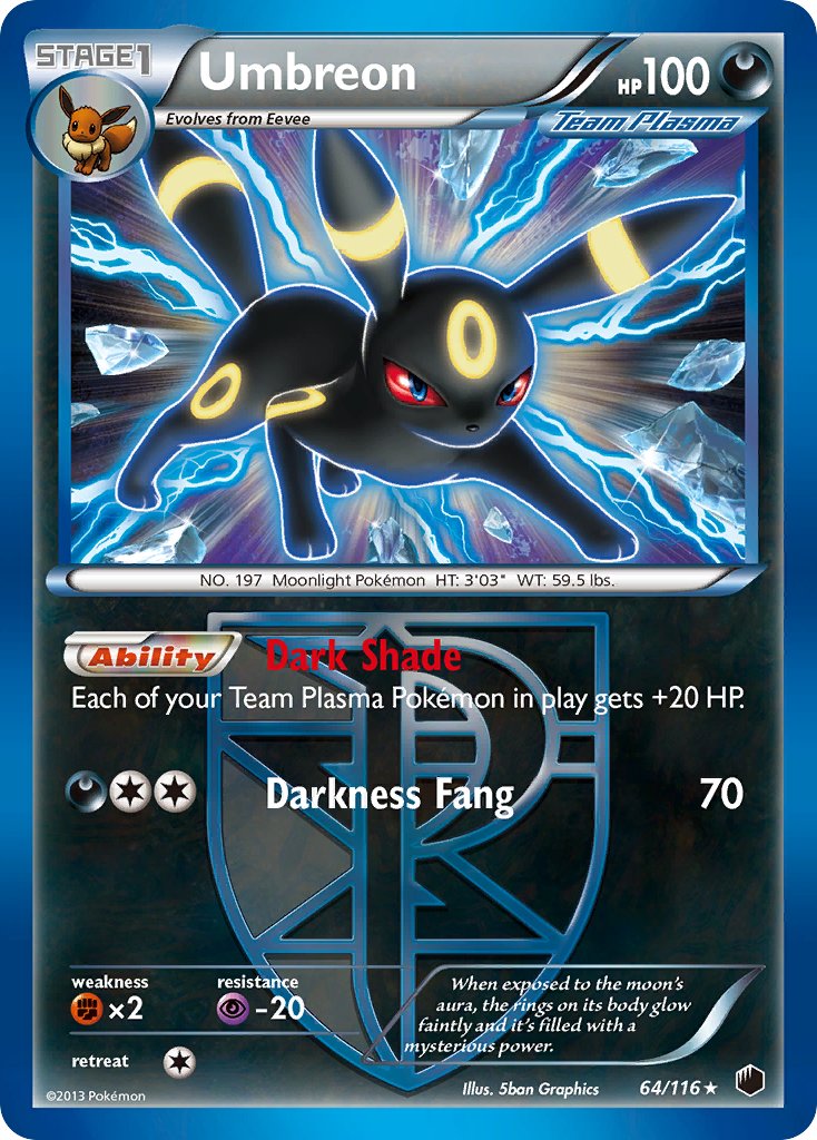 Umbreon (64/116) (Moltres Legendary Battle Deck) (Theme Deck Exclusive) [Black & White: Plasma Freeze] | Jack's On Queen