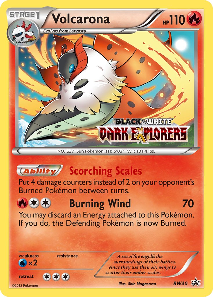 Volcarona (BW40) (Staff Prerelease Promo) [Black & White: Black Star Promos] | Jack's On Queen