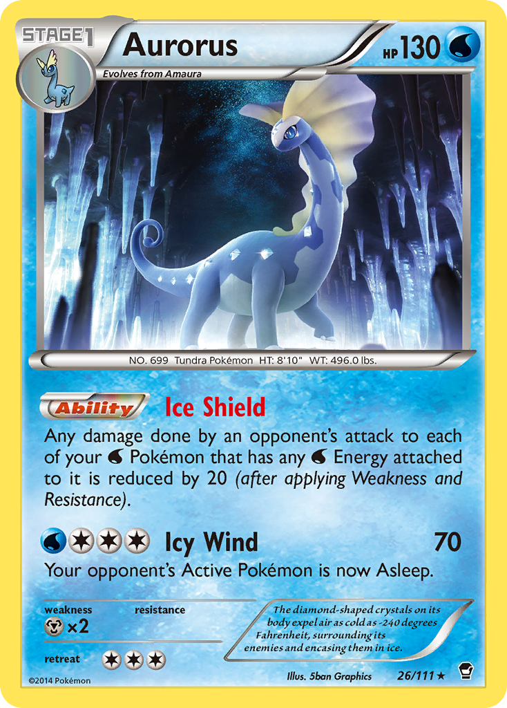 Aurorus (26/111) [XY: Furious Fists] | Jack's On Queen