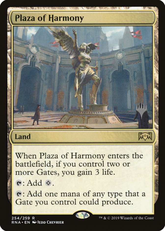 Plaza of Harmony (Promo Pack) [Ravnica Allegiance Promos] | Jack's On Queen