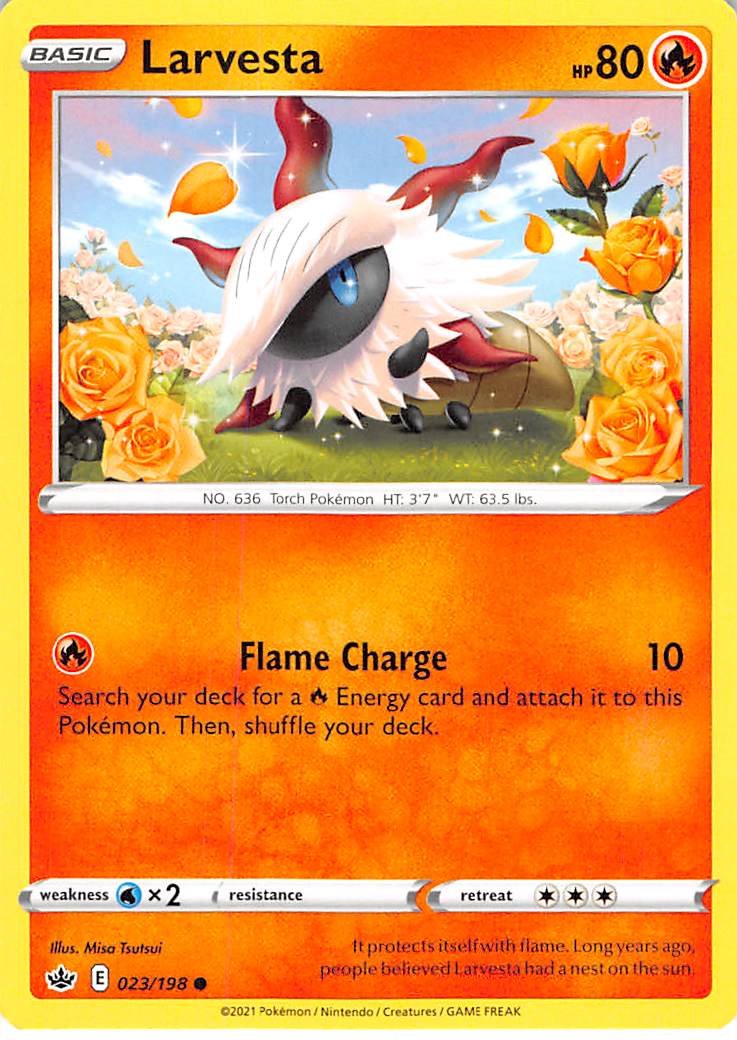 Larvesta (023/198) [Sword & Shield: Chilling Reign] | Jack's On Queen