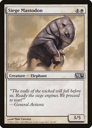 Siege Mastodon [Magic 2012] | Jack's On Queen