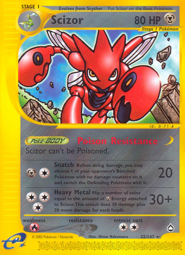 Scizor (32/147) [Aquapolis] | Jack's On Queen