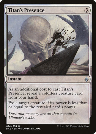 Titan's Presence [Battle for Zendikar] | Jack's On Queen