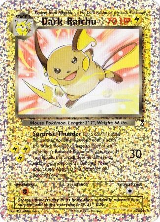 Dark Raichu (S3/S4) [Box Topper] | Jack's On Queen