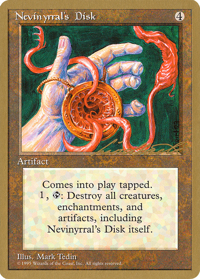 Nevinyrral's Disk (Leon Lindback) [Pro Tour Collector Set] | Jack's On Queen