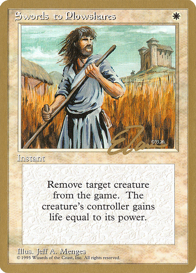 Swords to Plowshares (Eric Tam) [Pro Tour Collector Set] | Jack's On Queen