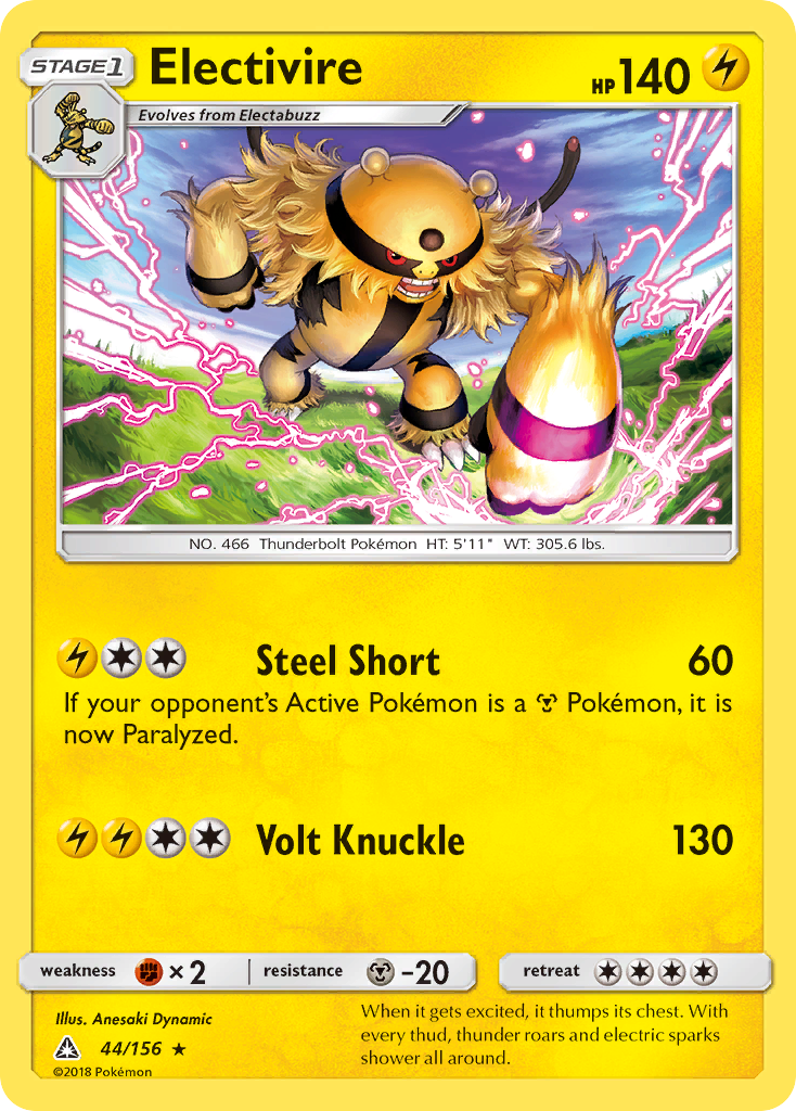 Electivire (44/156) [Sun & Moon: Ultra Prism] | Jack's On Queen