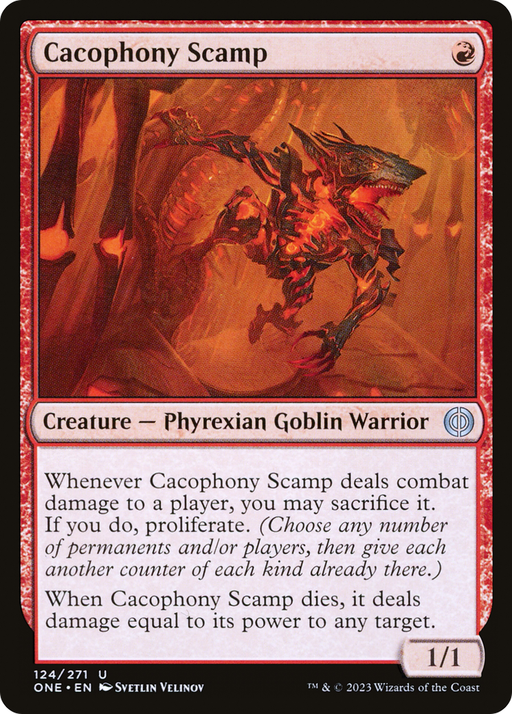 Cacophony Scamp [Phyrexia: All Will Be One] | Jack's On Queen