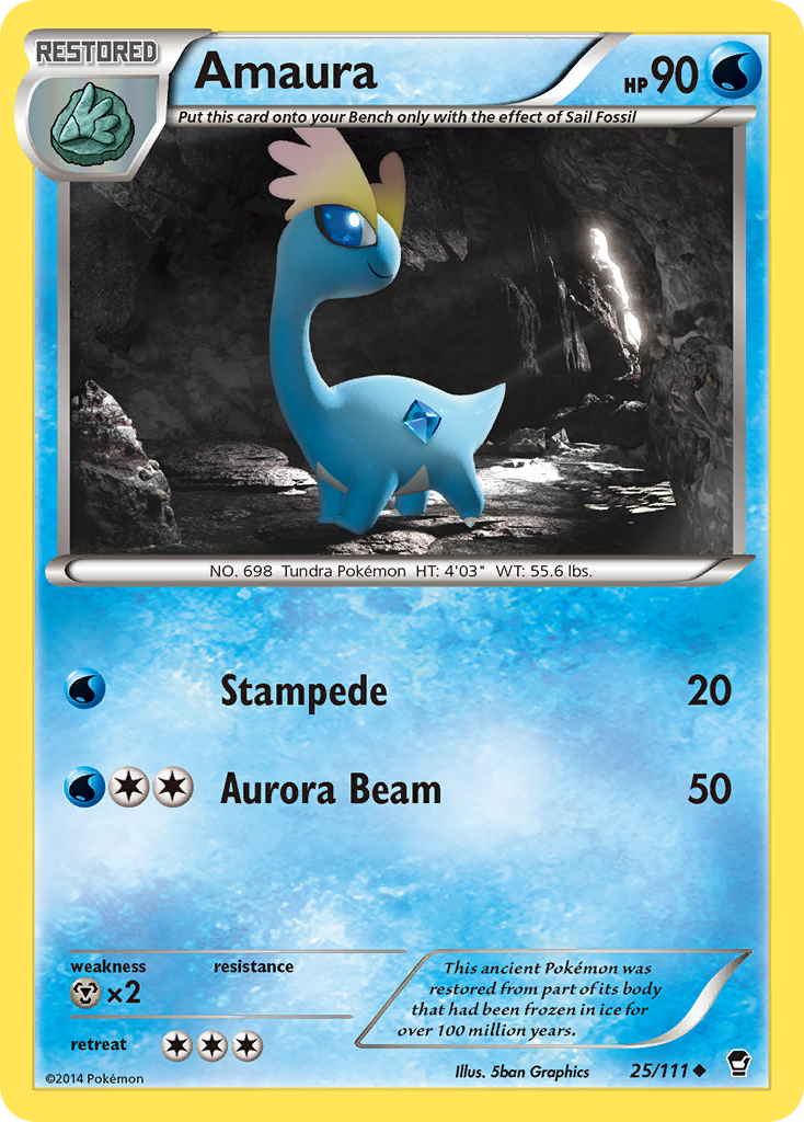 Amaura (25/111) [XY: Furious Fists] | Jack's On Queen