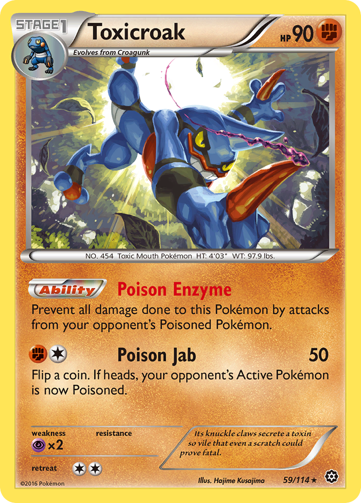 Toxicroak (59/114) [XY: Steam Siege] | Jack's On Queen