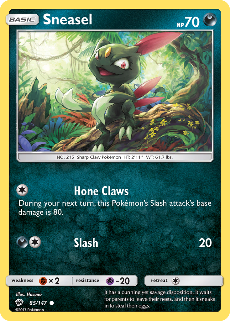 Sneasel (85/147) [Sun & Moon: Burning Shadows] | Jack's On Queen