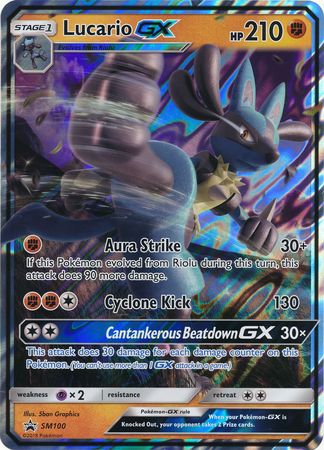 Lucario GX (SM100) (Jumbo Card) [Sun & Moon: Black Star Promos] | Jack's On Queen