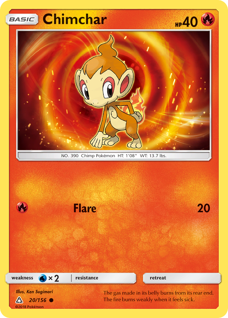 Chimchar (20/156) [Sun & Moon: Ultra Prism] | Jack's On Queen