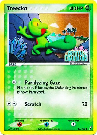 Treecko (67/100) (Stamped) [EX: Crystal Guardians] | Jack's On Queen