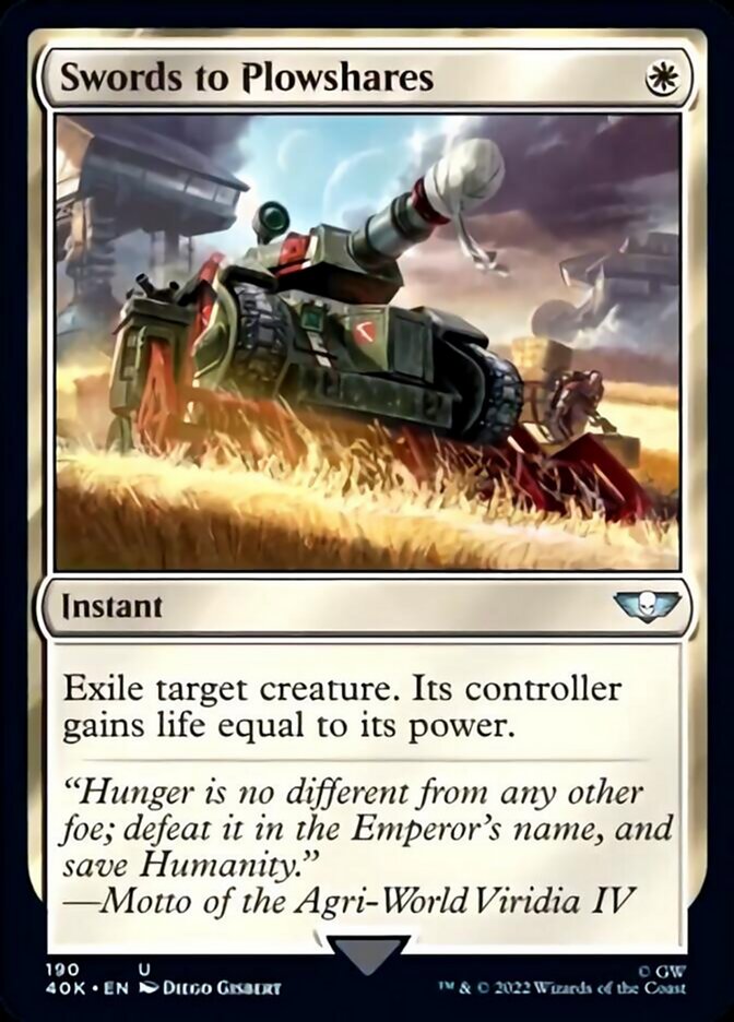 Swords to Plowshares (Surge Foil) [Universes Beyond: Warhammer 40,000] | Jack's On Queen