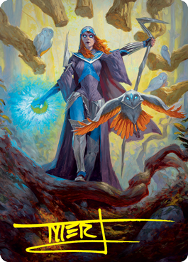 Kasmina, Enigma Sage Art Card (Gold-Stamped Signature) [Strixhaven: School of Mages Art Series] | Jack's On Queen