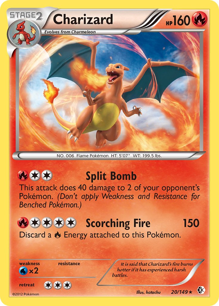 Charizard (20/149) (Cosmos Holo) (Blister Exclusive) [Black & White: Boundaries Crossed] | Jack's On Queen